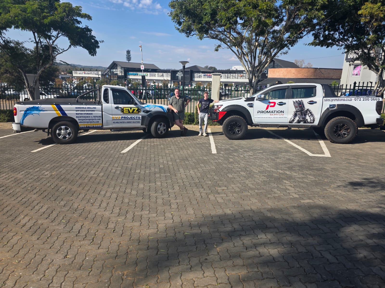 Promation SA and EVZ Projects teams with branded service vehicles